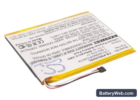Sony PRS-350 Replacement Battery, 3.7V, 900mAh, Li-Polymer 2