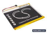 Sony PRS-350 Replacement Battery, 3.7V, 900mAh, Li-Polymer 4