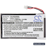 Sony PRS-600 Replacement Battery, 3.7V, 800mAh, Li-Polymer 3