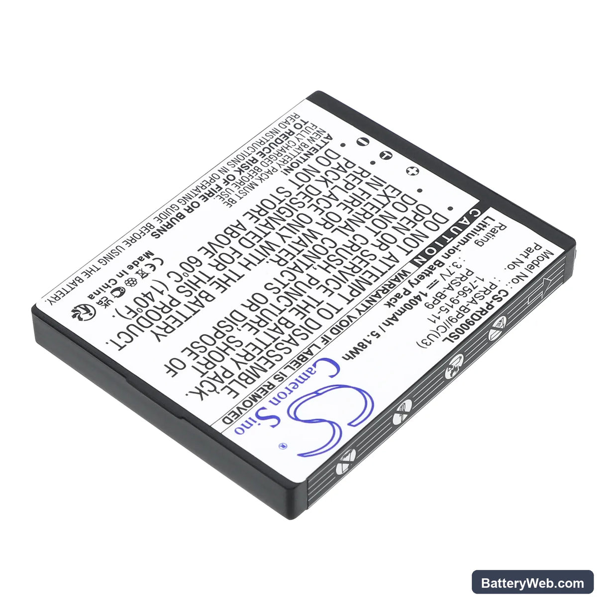 Sony Portable Reader PRS-900 Replacement Battery, 3.7V, 1400mAh, Li-ion 2