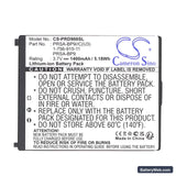 Sony Portable Reader PRS-900 Replacement Battery, 3.7V, 1400mAh, Li-ion 5