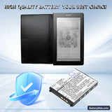 Sony Portable Reader PRS-900 Replacement Battery, 3.7V, 1400mAh, Li-ion 6