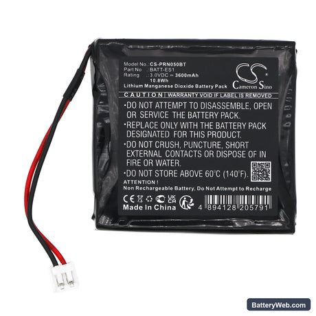 Pyronix XDH10TT1-WE Replacement Battery, 3V, 3600mAh, Li-MnO2 3