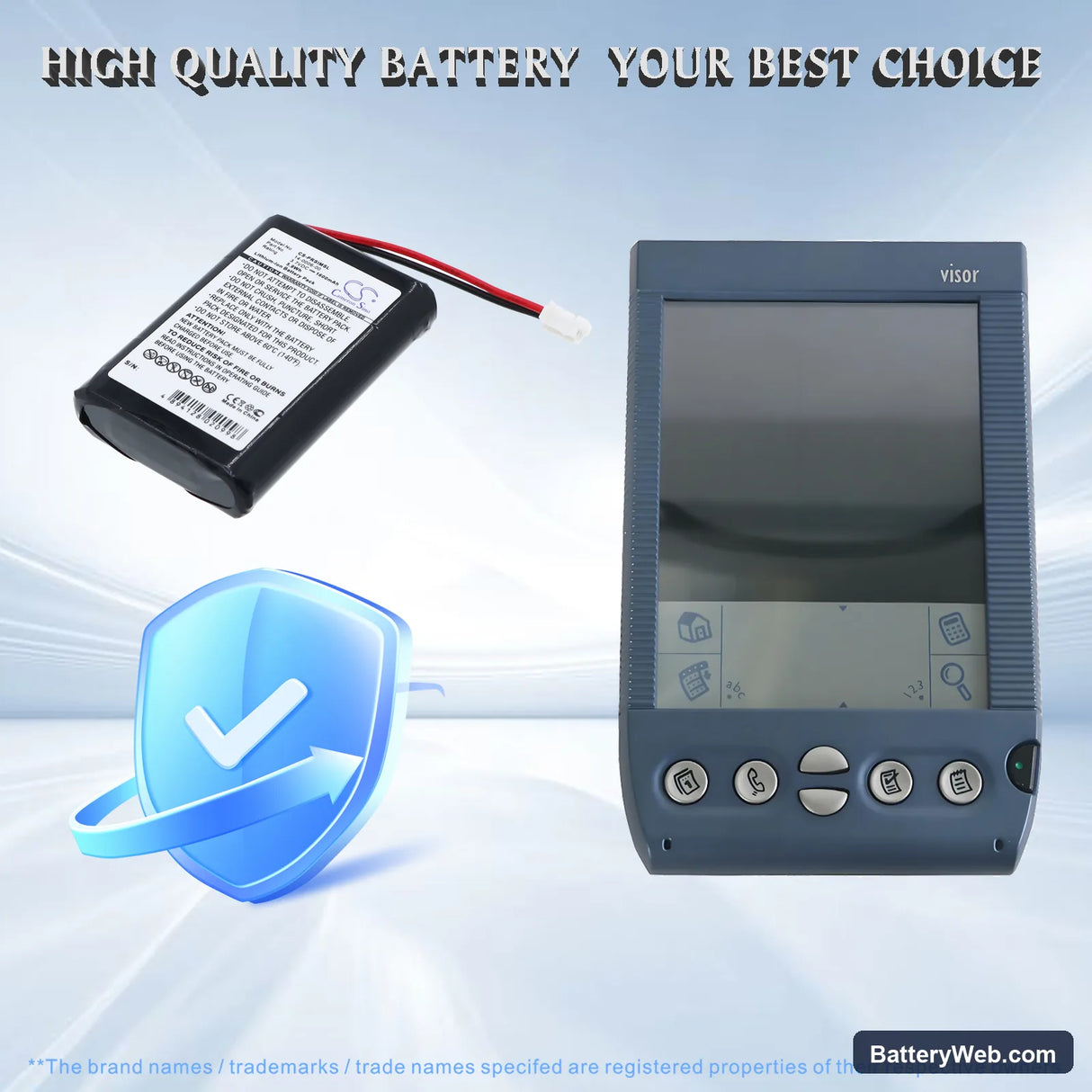 Palm Visor Prism Replacement Battery, 3.7V, 1600mAh, Li-ion 6