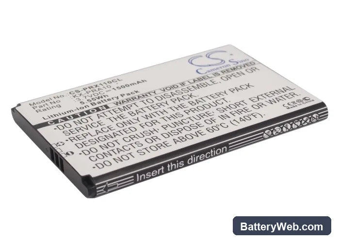 Panasonic KX-PRX110 Replacement Battery, 3.7V, 1500mAh, Li-ion 1