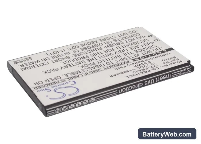 Panasonic KX-PRX110 Replacement Battery, 3.7V, 1500mAh, Li-ion 2