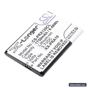 Panasonic KX-PRX110 Replacement Battery, 3.7V, 1750mAh, Li-ion 1