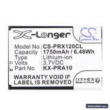 Panasonic KX-PRX110 Replacement Battery, 3.7V, 1750mAh, Li-ion 3