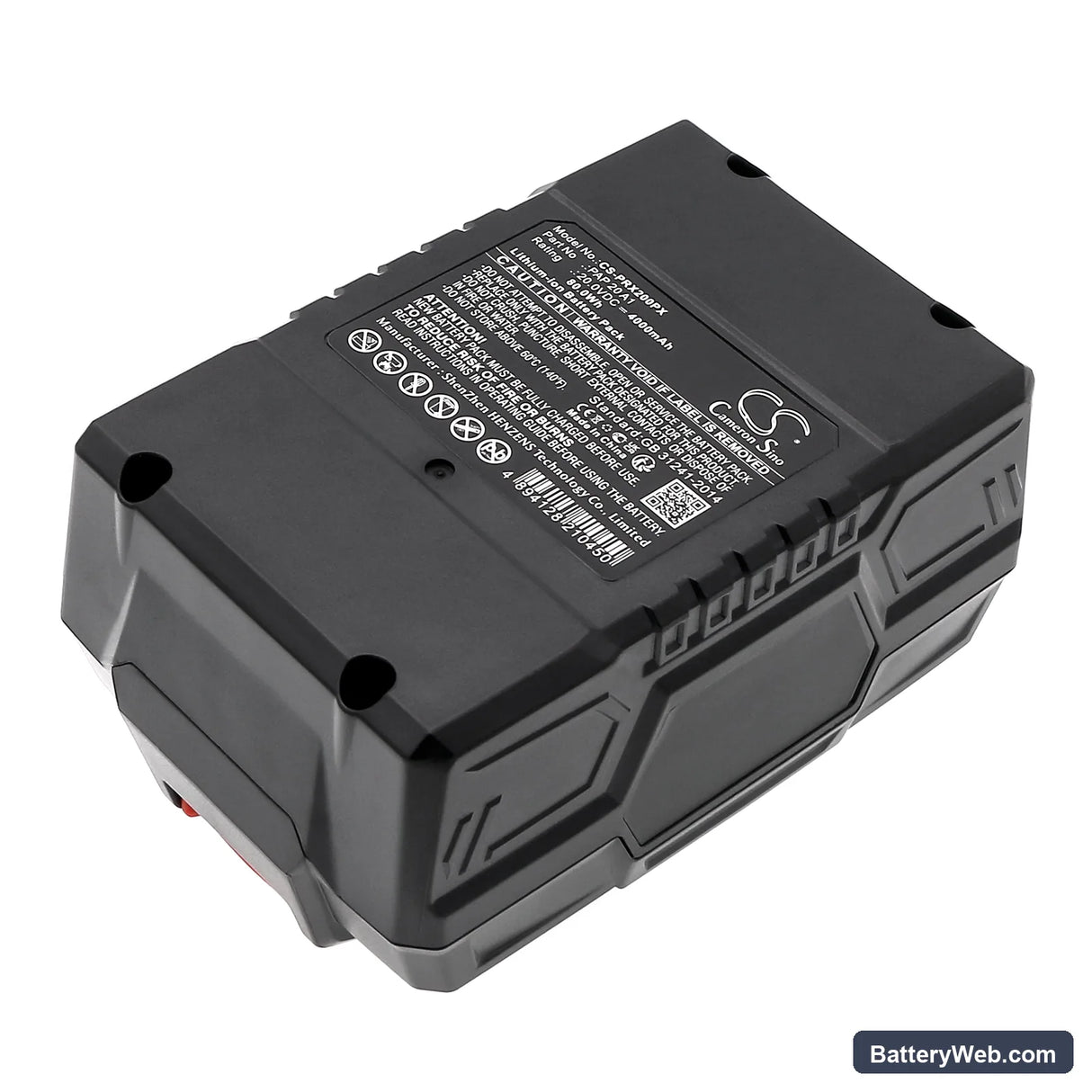 Parkside PSBSA 20-Li-C3 Replacement Battery, 20V, 4000mAh, Li-ion 3