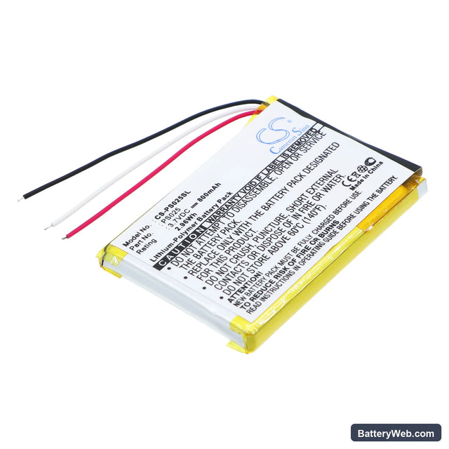 Philips GoGear SA6015 Replacement Battery, 3.7V, 800mAh, Li-Polymer 1