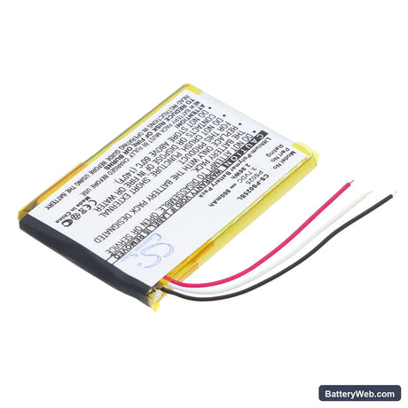Philips GoGear SA6015 Replacement Battery, 3.7V, 800mAh, Li-Polymer 2