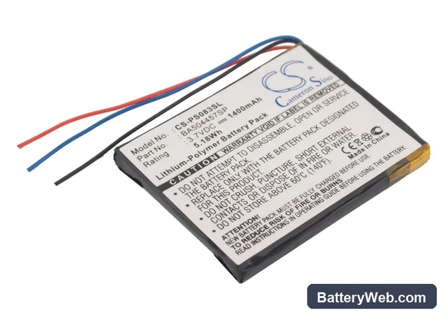 Philips GoGear Muse Replacement Battery, 3.7V, 1400mAh, Li-Polymer 1