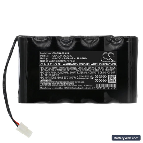 PowerSonic A13146-4 Replacement Battery, 6V, 8000mAh, Ni-CD 3