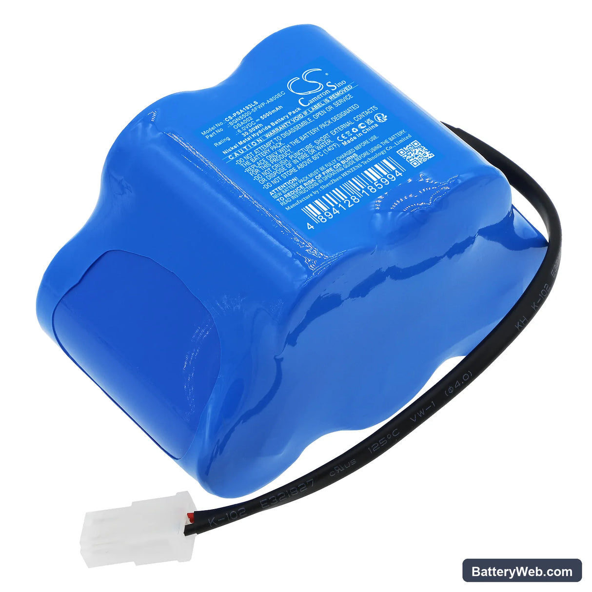 Panasonic MRDF3.F2C Replacement Battery, 6V, 5000mAh, Ni-MH 1