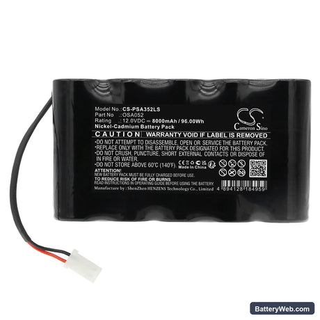 PowerSonic A35241 Replacement Battery, 12V, 8000mAh, Ni-CD 3