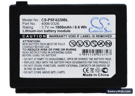 PSC Falcon 4220 Replacement Battery, 3.7V, 1800mAh, Li-ion 1
