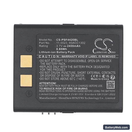 Datalogic 4420 Replacement Battery, 3.7V, 2400mAh, Li-ion 5