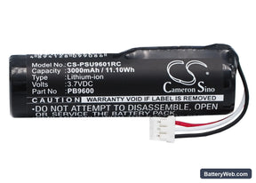 Philips Pronto TSU-9600 Replacement Battery, 3.7V, 3000mAh, Li-ion 1