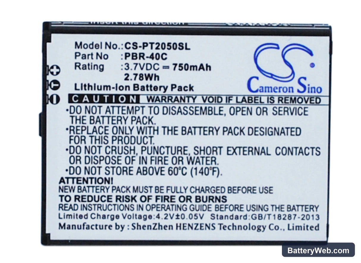 Pantech Breeze IV Replacement Battery, 3.7V, 750mAh, Li-ion 1