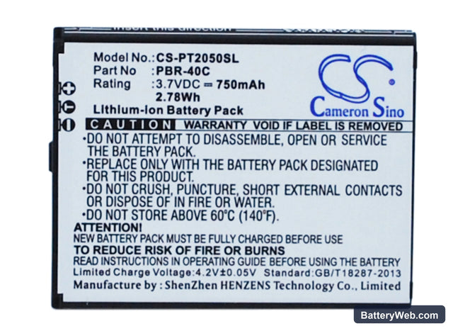 Pantech Breeze IV Replacement Battery, 3.7V, 750mAh, Li-ion 1