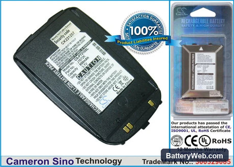 Pantech PN210 Replacement Battery, 3.7V, 850mAh, Li-ion 1