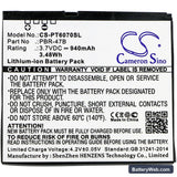 Pantech P6070 Replacement Battery, 3.7V, 940mAh, Li-ion 3