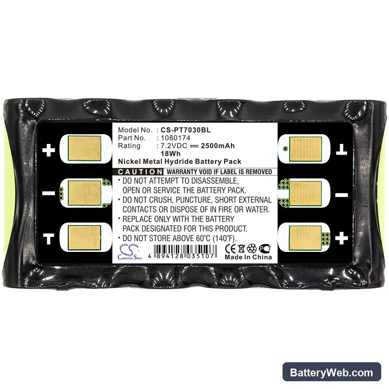 Psion Teklogix 19505 Replacement Battery, 7.2V, 2500mAh, Ni-MH 5