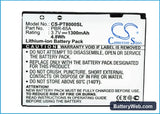 Pantech Crossover Replacement Battery, 3.7V, 1300mAh, Li-ion 5