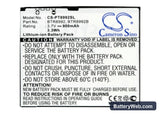 Pantech HotShot 8992 Replacement Battery, 3.7V, 900mAh, Li-ion 5