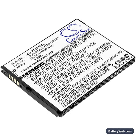 Pantech Burst Replacement Battery, 3.7V, 1300mAh, Li-ion 1