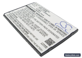 Pantech Vega N6 Replacement Battery, 3.7V, 2500mAh, Li-ion 1