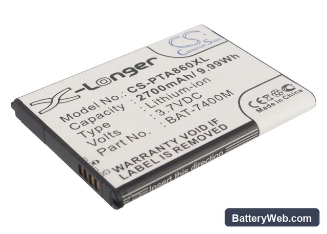 Pantech Vega 6 Replacement Battery, 3.7V, 2700mAh, Li-ion 1