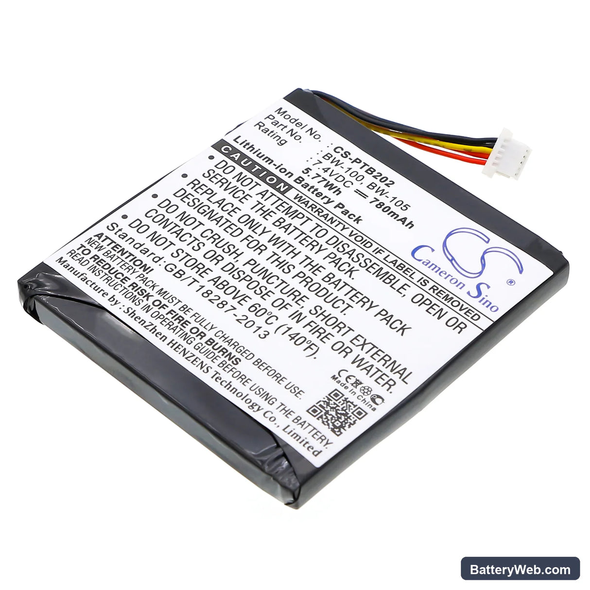 Brother MW-100 Replacement Battery, 7.4V, 780mAh, Li-ion 1