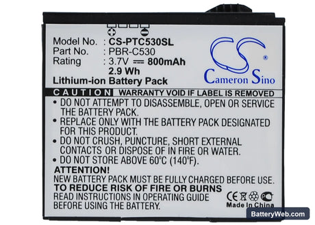 Pantech Reveal C790 Aladdin Replacement Battery, 3.7V, 800mAh, Li-ion 5