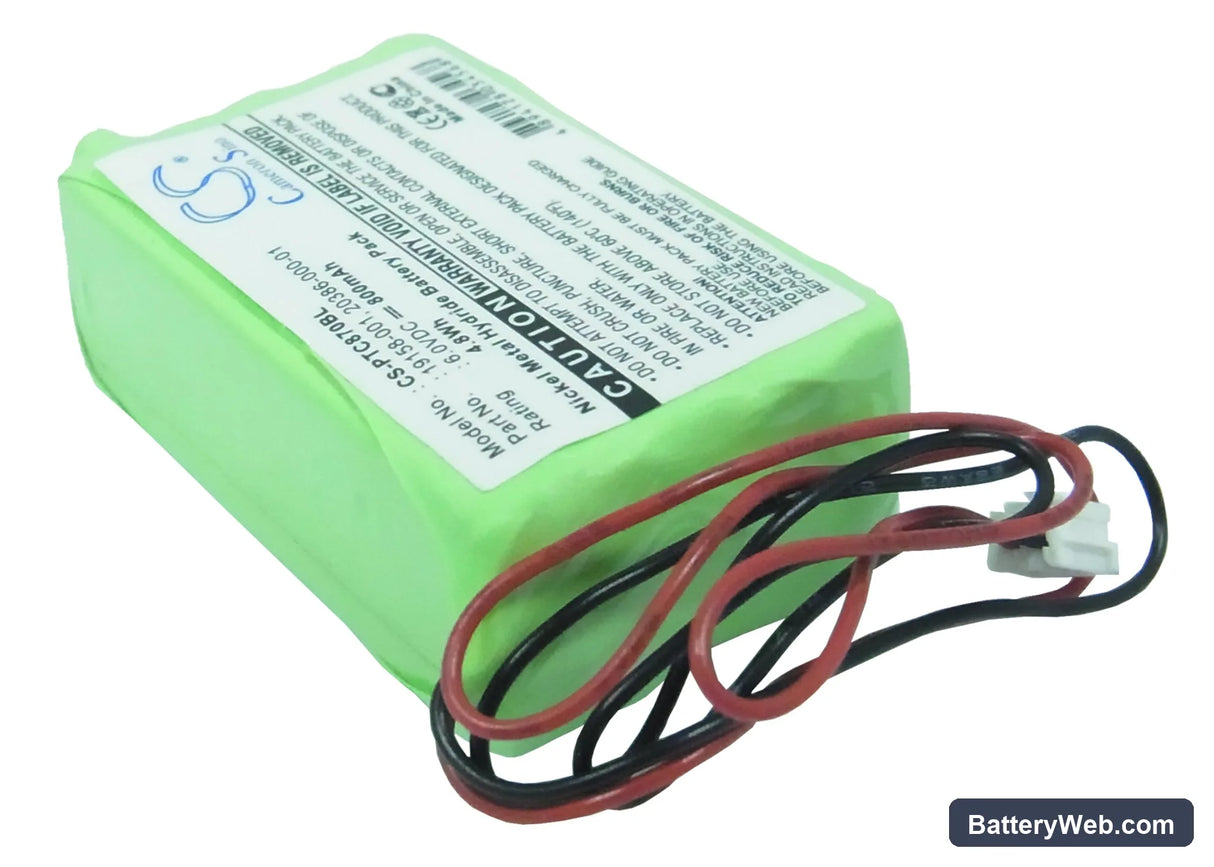 Symbol PTC-870IM Replacement Battery, 6V, 800mAh, Ni-MH 2