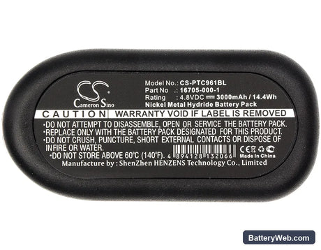 Telxon PTC960XDS Replacement Battery, 4.8V, 3000mAh, Ni-MH 5