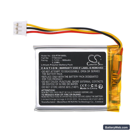 Peterson SP-1 Replacement Battery, 3.7V, 900mAh, Li-Polymer 3