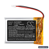 Philips TAPH805 Replacement Battery, 3.7V, 680mAh, Li-Polymer 3