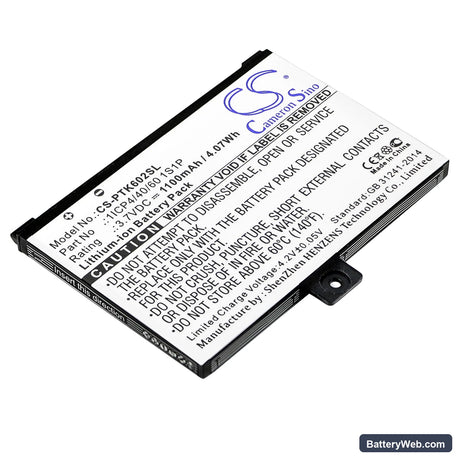 Pocketbook Pro 602 Replacement Battery, 3.7V, 1100mAh, Li-ion 1