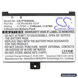 Pocketbook Pro 602 Replacement Battery, 3.7V, 1100mAh, Li-ion 3