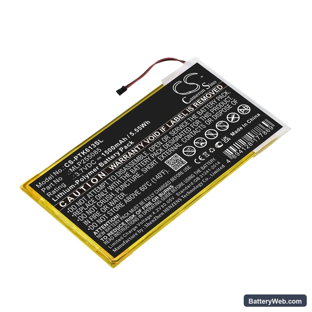 Pocketbook 611 Basic Replacement Battery, 3.7V, 1500mAh, Li-Polymer 1