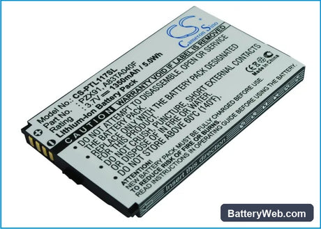 Pharos Traveler 117 Replacement Battery, 3.7V, 1350mAh, Li-ion 3
