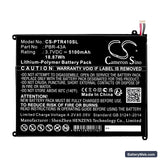 Pantech Element P4100 Replacement Battery, 3.7V, 5100mAh, Li-Polymer 3