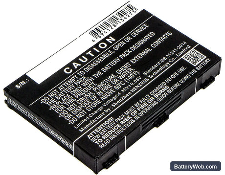 Netgear AirCard 815S Replacement Battery, 3.8V, 4300mAh, Li-ion 3