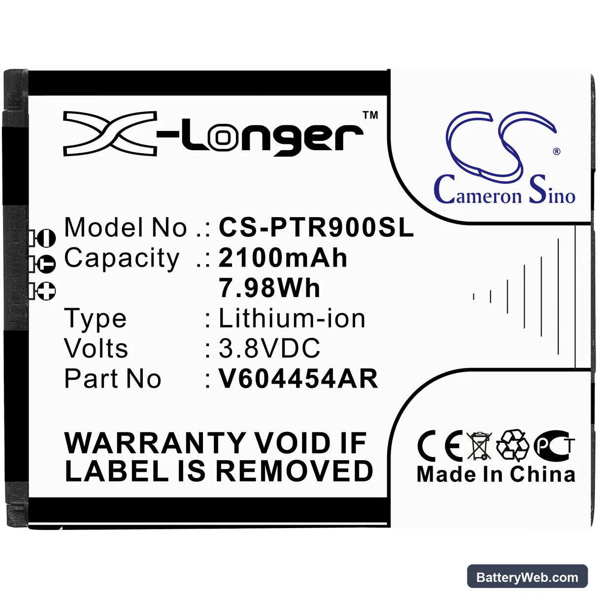 Verizon Ellipsis Jetpack Replacement Battery, 3.8V, 2100mAh, Li-ion 3