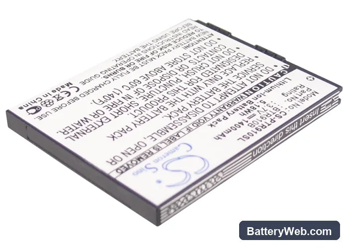 Pantech Marauder Replacement Battery, 3.7V, 1400mAh, Li-ion 2