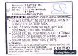 Pantech Marauder Replacement Battery, 3.7V, 1400mAh, Li-ion 5