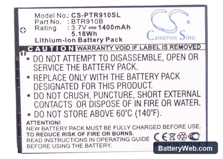 Pantech Marauder Replacement Battery, 3.7V, 1400mAh, Li-ion 5