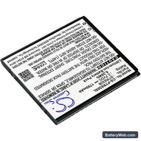 Pantech Perception Replacement Battery, 3.7V, 1700mAh, Li-ion 2