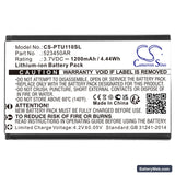 Techniphone ISI 2 Replacement Battery, 3.7V, 1200mAh, Li-ion 3